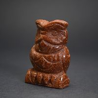 Фигурка Совы 45 мм из авантюрина коричневого (имитация)
