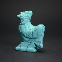 Фигурка Петуха 45 мм из говлита голубого (имитация)