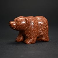 Фигурка Медведя 45 мм из авантюрина коричневого (имитация)