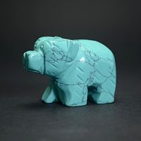 Фигурка Медведя 45 мм из говлита голубого (имитация)