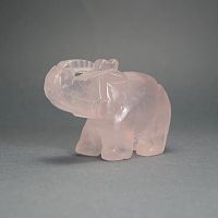 Фигурка Слона 75 мм из розового кварца