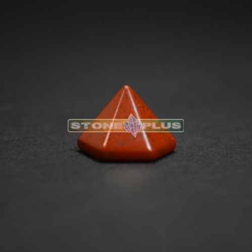 Пирамида 6 сторон мини из яшмы красной