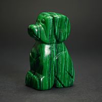 Фигурка Собаки 45 мм из малахита (имитация)