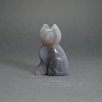 Фигурка Кошки 35 мм из агата серого