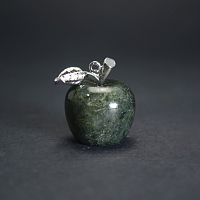 Яблоко из агата зеленого (мохового) 20х25 мм