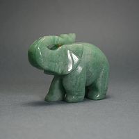 Фигурка Слона 75 мм из авантюрина зелёного