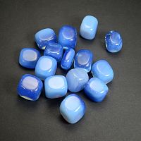 Галтовка "Лунный камень голубой" (Имитация)(кубы) / 1 упаковка - 100 гр