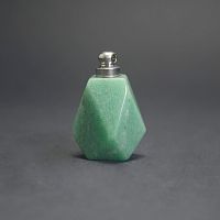 Подвеска - бутылочка гранёная из авантюрина зелёного