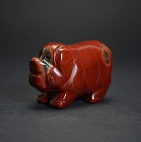Фигурка Свиньи 45 мм из яшмы красной