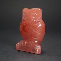 Фигурка Совы 45 мм из кварца красного