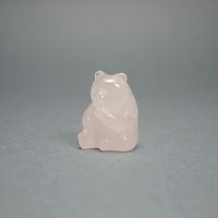 Фигурка Медведя 30 мм из розового кварца