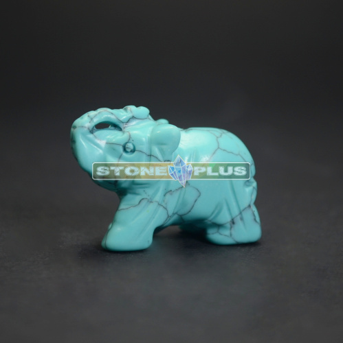 Фигурка Слона 35 мм из говлита голубого