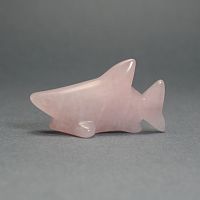 Фигурка Акула 50 мм из розового кварца
