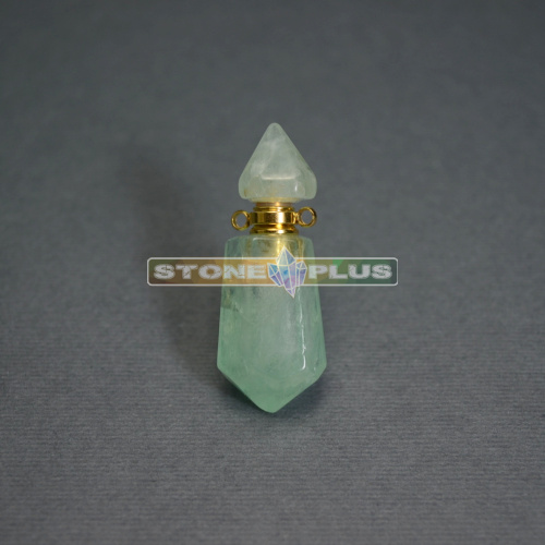 Флакон гранёный кристалл из флюорит зелёный