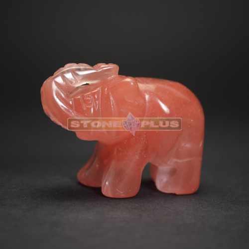 Фигурка Слона 45 мм из красного кварца