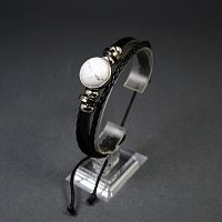 Браслет кожаный плетеный - Говлит