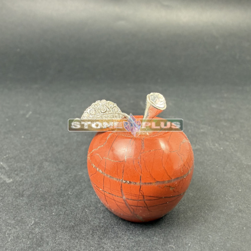 Яблоко яшма красная 30х35 мм