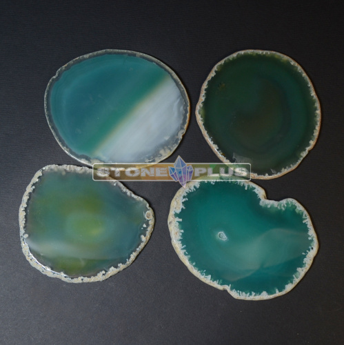 Срез агата XL зеленый / 100 гр