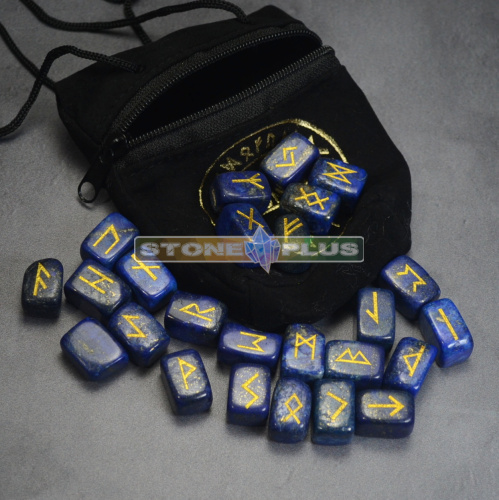 Руны кубики из лазурита