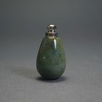 Бутылочка капля из агата мохового