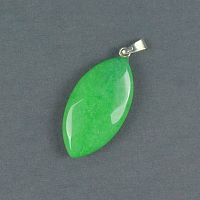 Подвеска граненая "Овал вытянутый" - агат(тонированный)