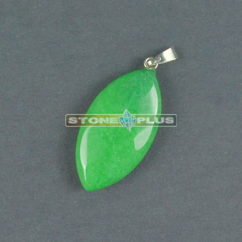 Подвеска граненая "Овал вытянутый" - агат(тонированный)