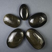 Обсидиан золотистый (овалы) / Упаковка - 100 гр.