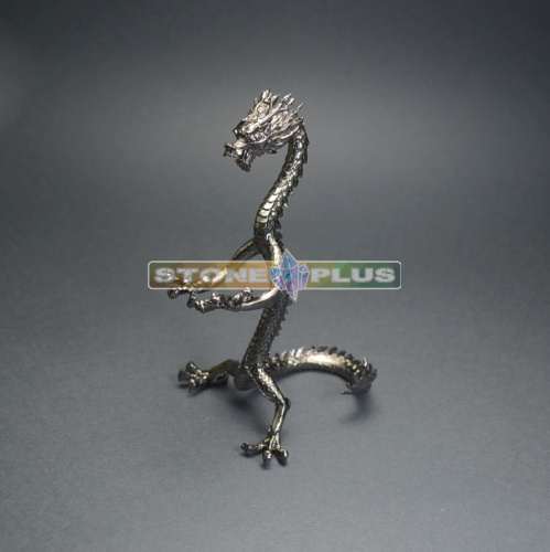 Сувенир-подставка "Дракон" серебро