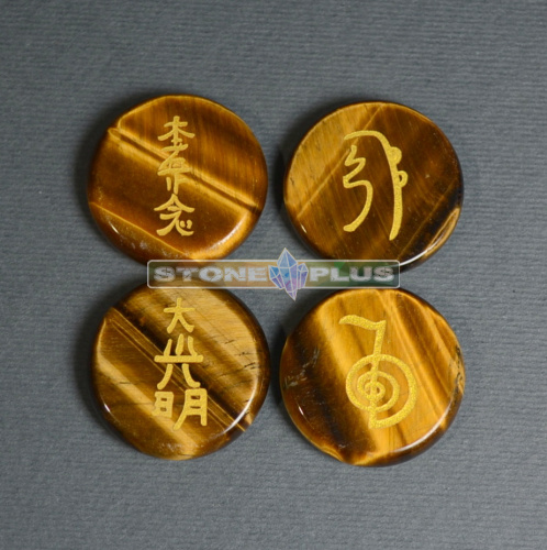 Набор Символы Рейка - тигровый глаз