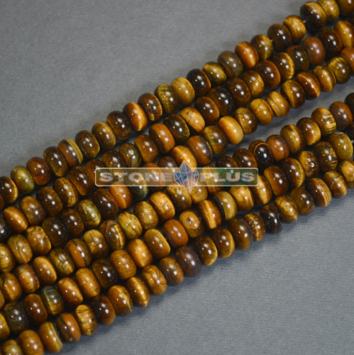 Нить тигровый глаз рондель 5х8 мм 40 ±1 см