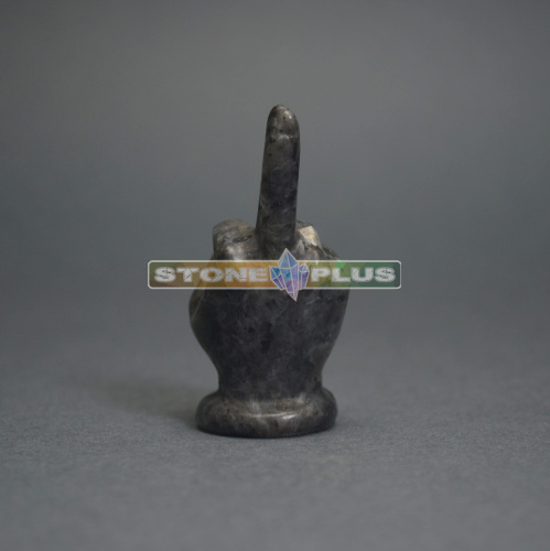 Фигурка Средний палец 50 мм из лаврикита 