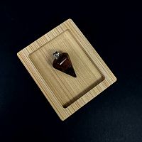 Подвеска "Маятник" малый - обсидиан коричневый