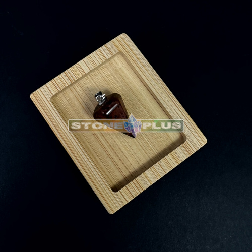 Подвеска "Маятник" малый - обсидиан коричневый