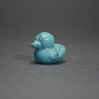 Фигурка Утка 25 мм из говлита голубого (имитация)