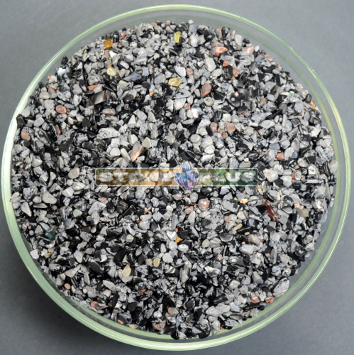 Обсидиан снежный галтовка 3-5 мм / 1 упаковка - 100 гр