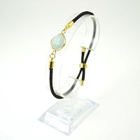 Браслет Квадрат на шнурке с камнем Амазонит