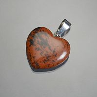 Подвеска "Сердце" - обсидиан коричневый