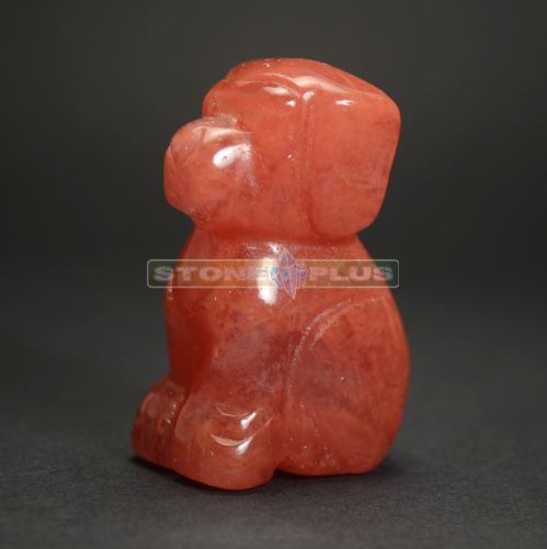 Фигурка Собаки 45 мм из красного кварца