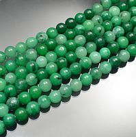 Агат зеленый шар 8 мм 40 +-1 см