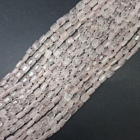 Нить Розовый кварц прямоугольник объемный, 37 ±2 см