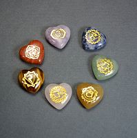 Чакровый набор с символами сердца
