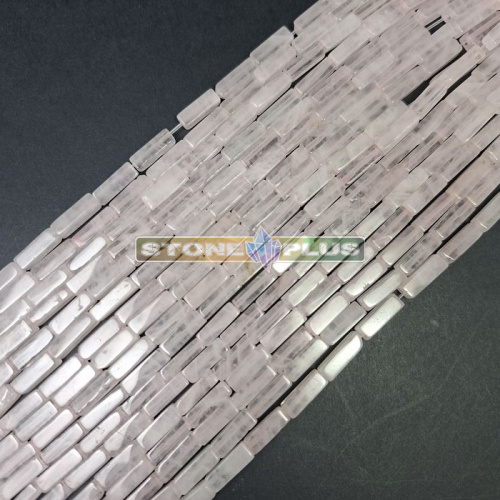 Нить Розовый кварц прямоугольник 5x15, 37 ±2 см
