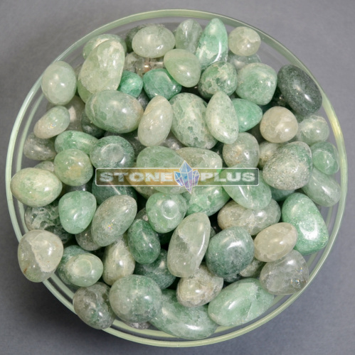 Зелёный кварц галтовка 20 - 25 мм / 1 упаковка - 100 гр