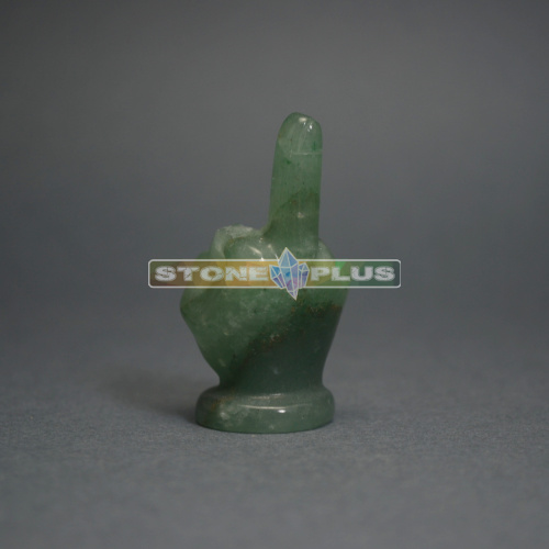 Фигурка Средний палец 50 мм из авантюрина зелёного