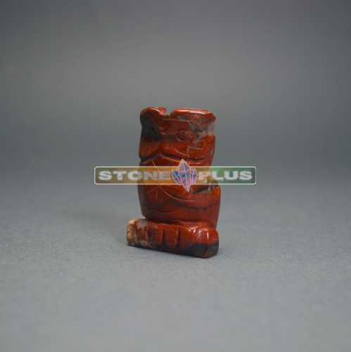 Фигурка Совы 45 мм из яшмы красной