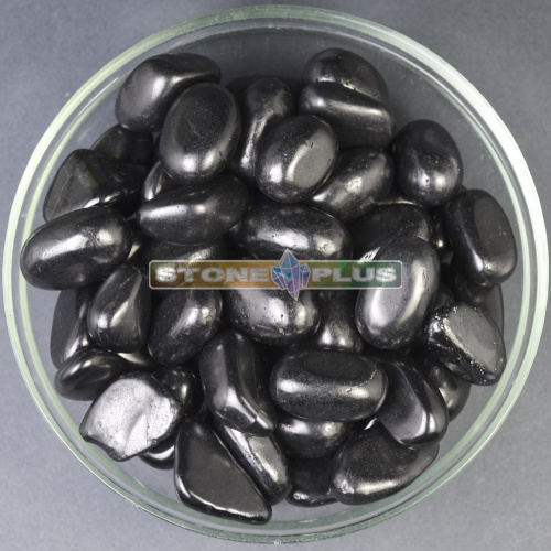 Галтовка Шунгит полированная средняя Галтовка Шунгит полированная средняя