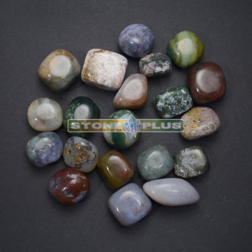 Галтовка "Агат моховой" (кубы) / 1 упаковка - 100 гр