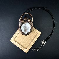 Подвеска с медью Жеода хрустальная