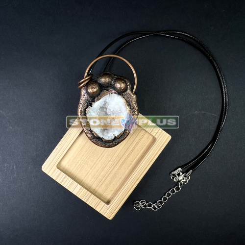 Подвеска с медью Жеода хрустальная