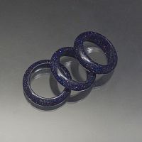 Кольцо из авантюрина синего(имитация) 6*18 мм